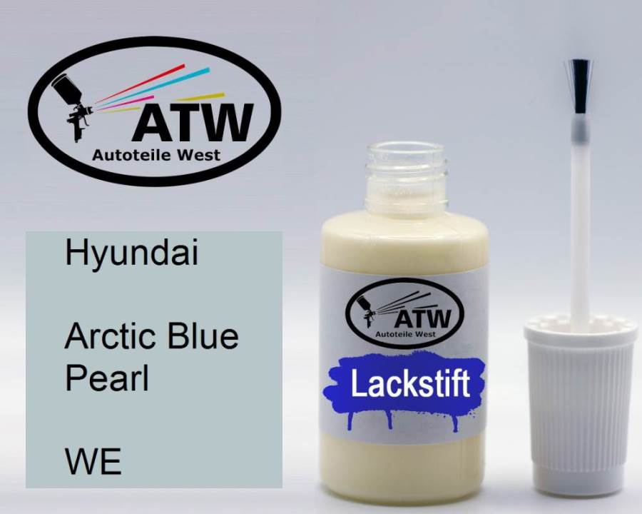 Hyundai, Arctic Blue Pearl, WE: 20ml Lackstift, von ATW Autoteile West.